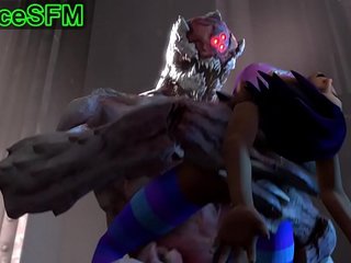 Sombra from overwatch fucked by a monster